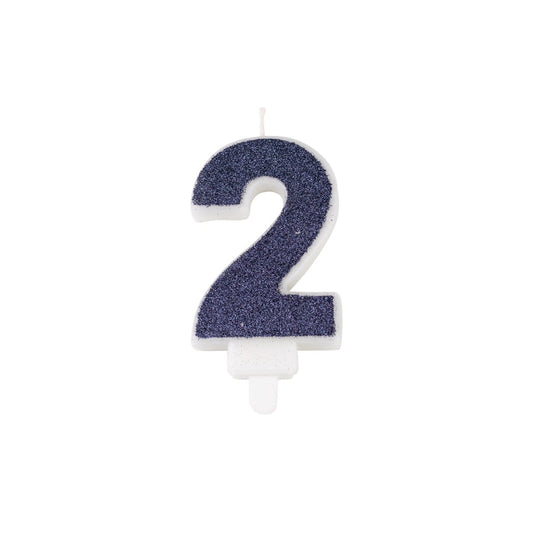 Bougie Chiffre Bleu marine 2