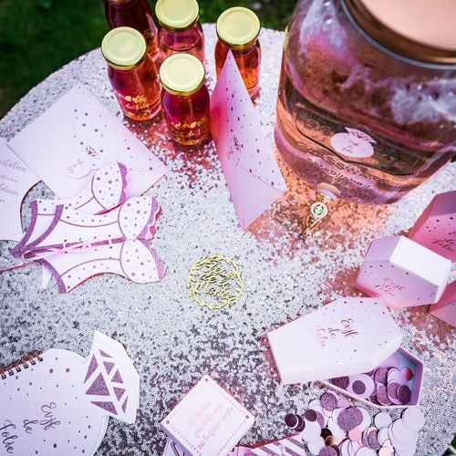 Confettis Ronds Rose, Rose gold et Paillettes
