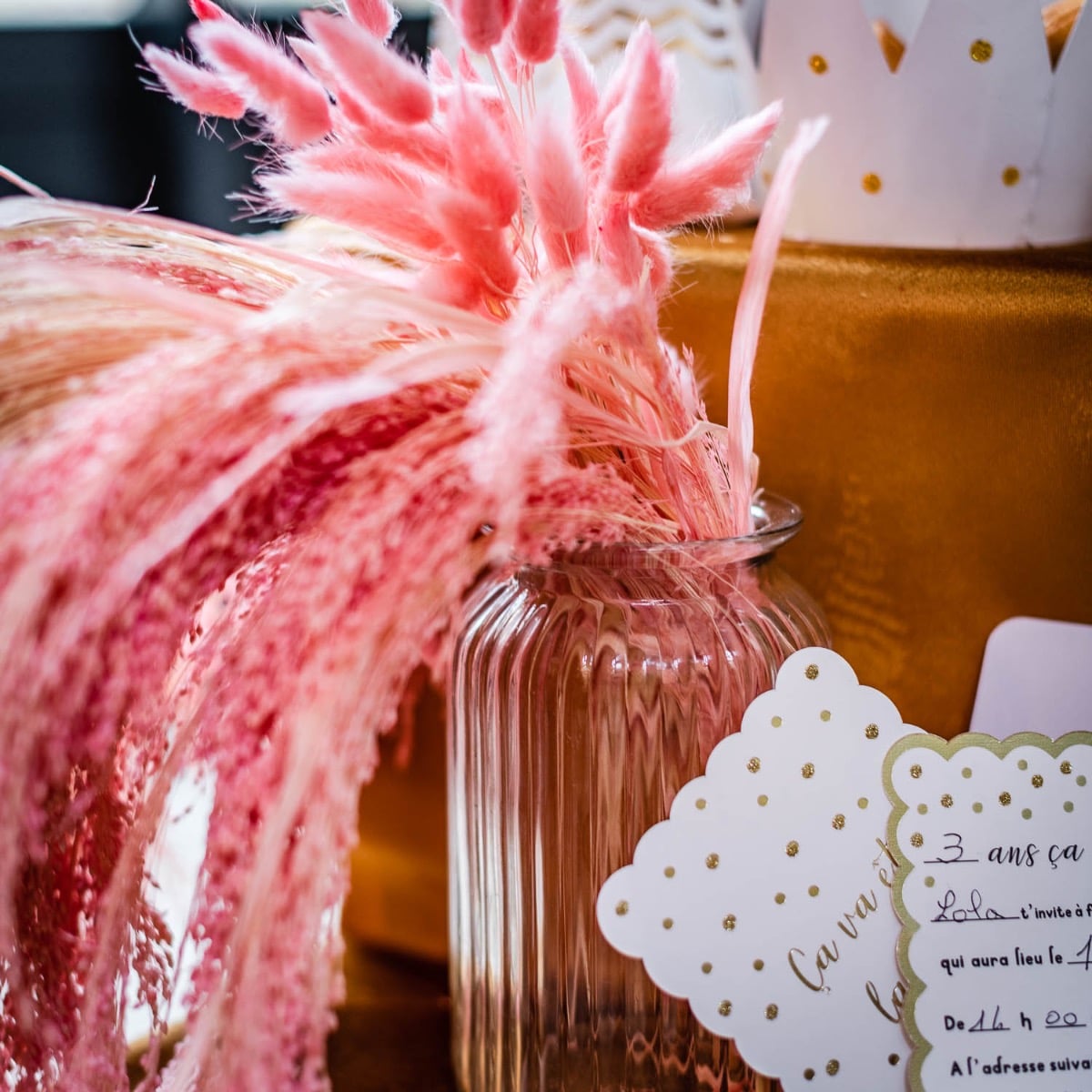 Invitations Pois dorés (8pcs)
