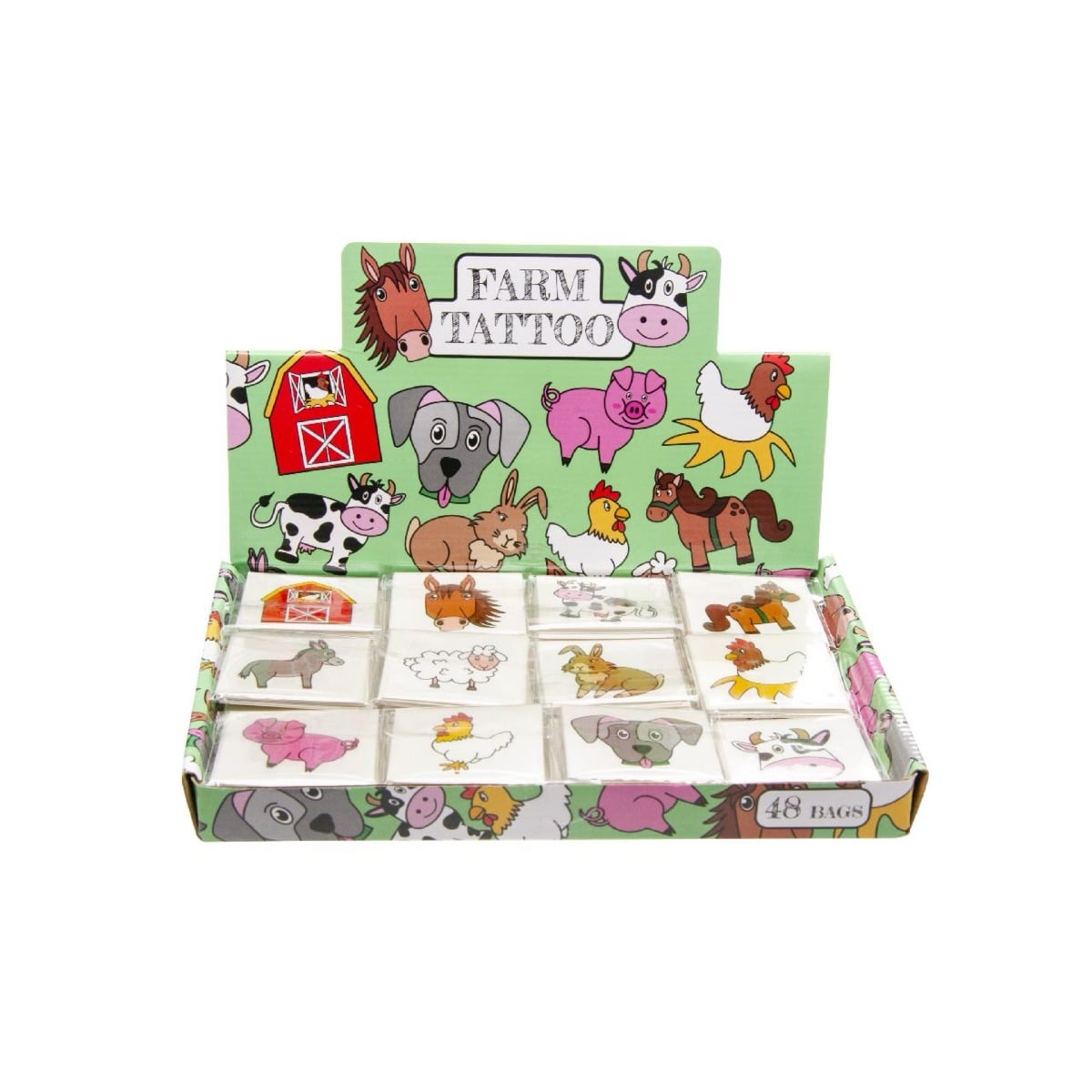 Tatouages Animaux de la ferme (12pcs)