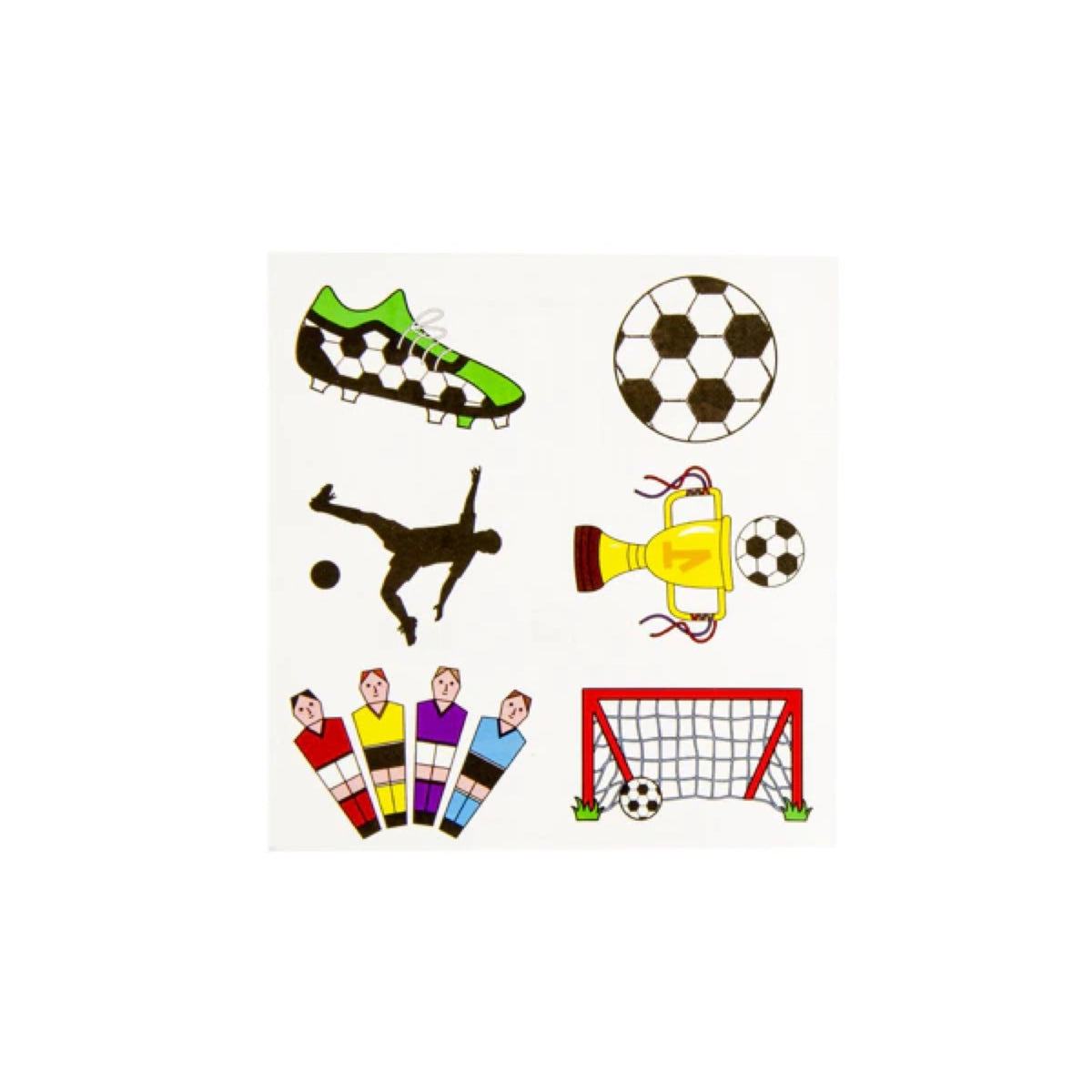 Fussball Tattoos 6 Stück - Trikot