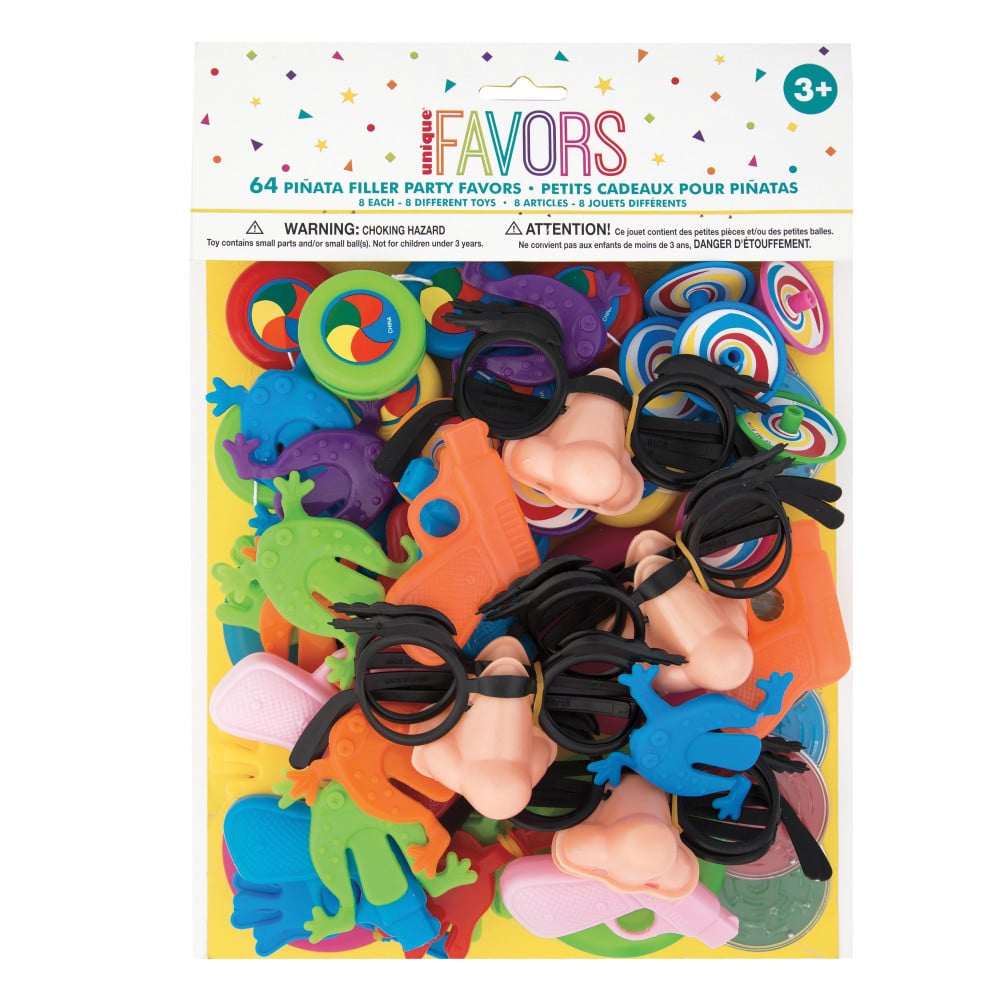 Set de 64 jouets pour piñata