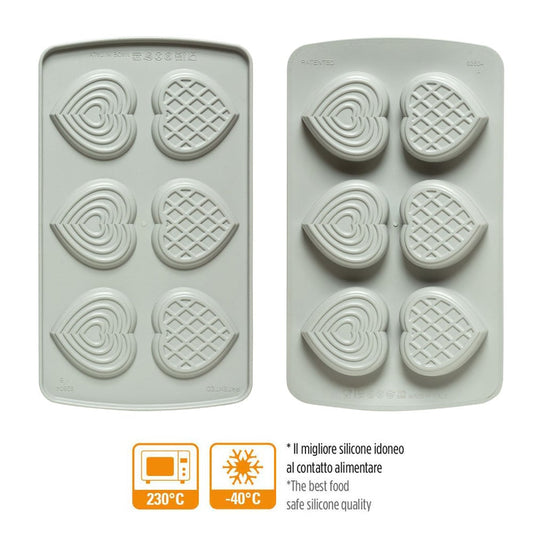 Moule en silicone DecorFlex Duo - Cœurs