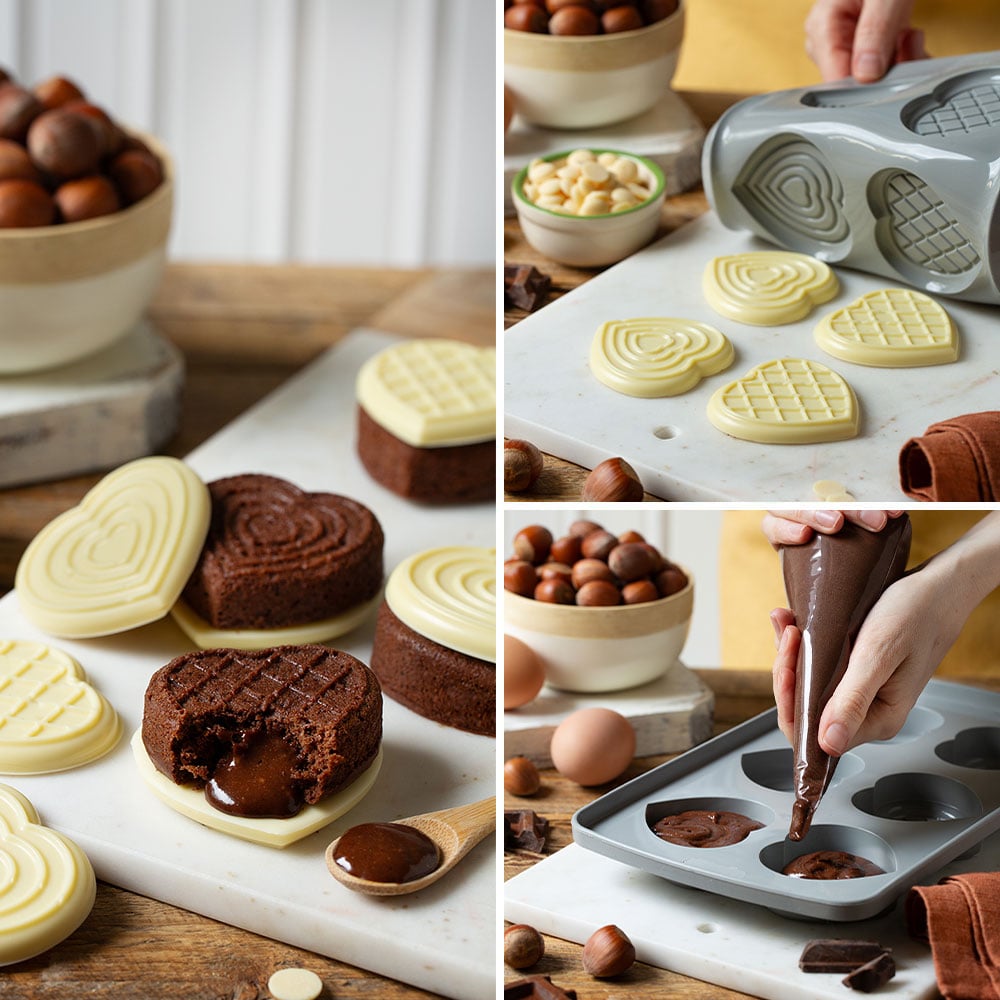 Moule en silicone DecorFlex Duo - Cœurs