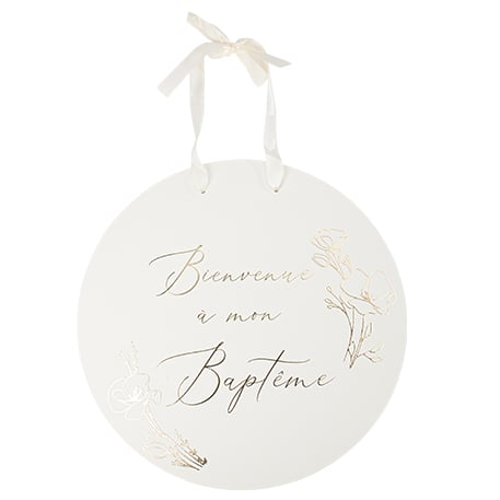 Panneau "Bienvenue à mon Baptême"