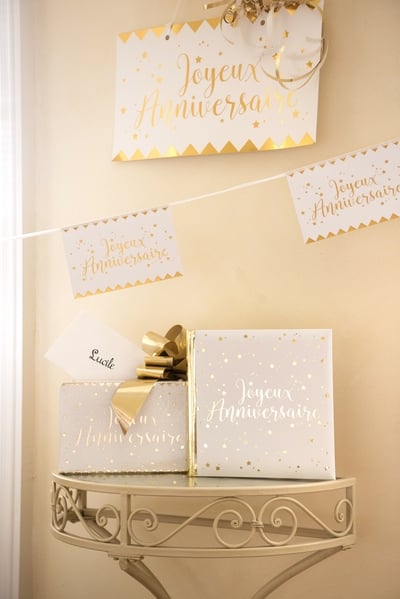 Livre d'Or "Joyeux Anniversaire" Blanc
