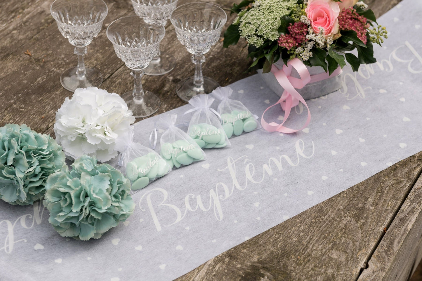Chemin de table Baptême tnt (5m)