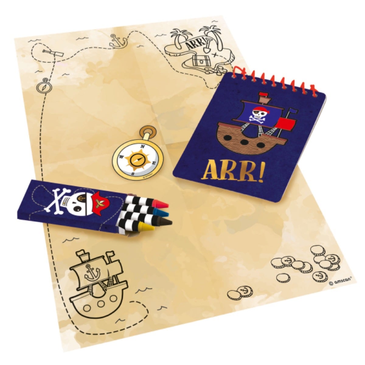Jeu - Pirate Carte au Trésor (6 sets)