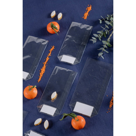 Sachets fond carton blanc 12x26cm (10pcs)