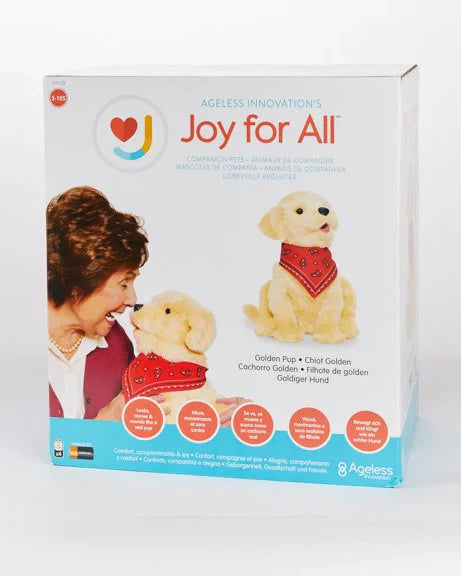 Interactive Plush Dog for Seniors - Beige