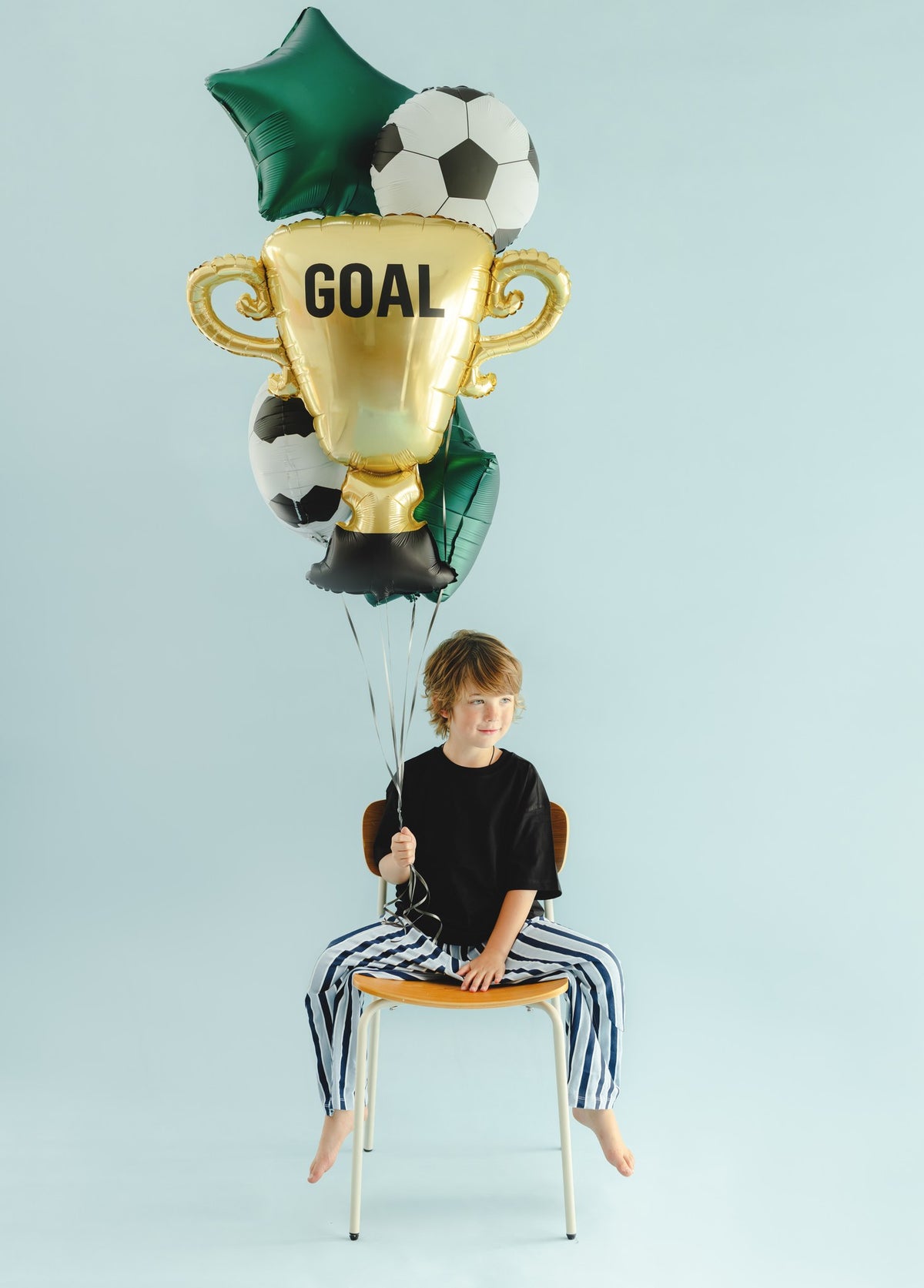 Set de ballons alu - Football (5pcs)