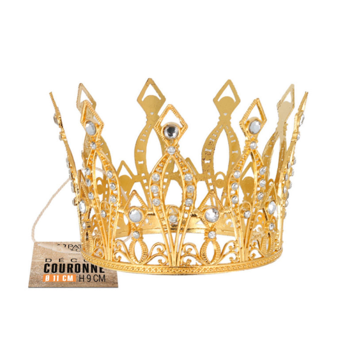 Couronne de décoration 9cm dorée