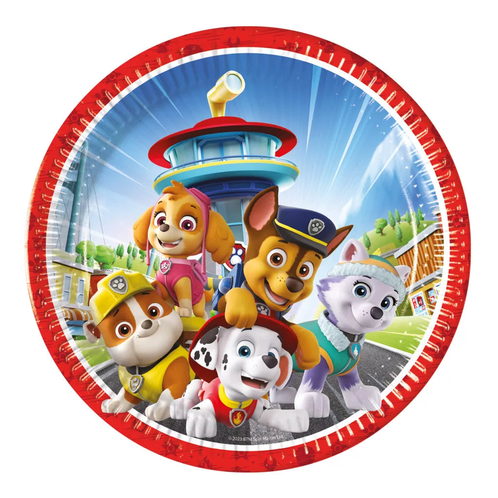 Assiettes Pat'Patrouille Rescue Heroes (23 cm, 8 pièces)