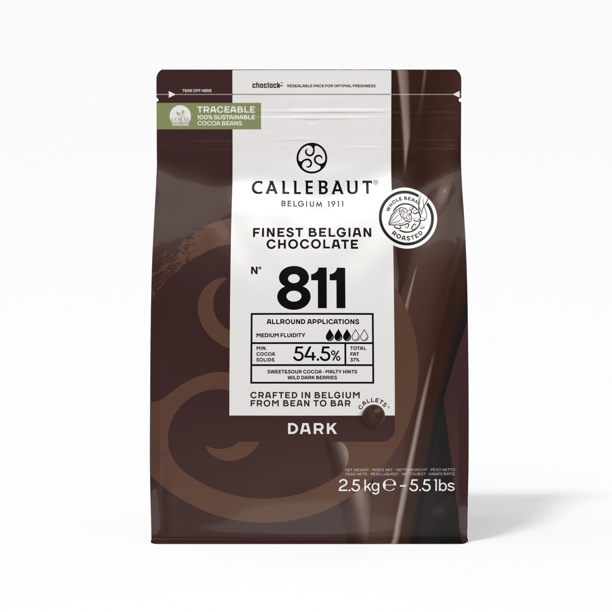 Callebaut Chocolat Noir 811 en callets - 2.5kg