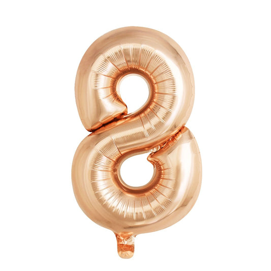 Ballon Chiffre Alu 80cm Champagne - 8