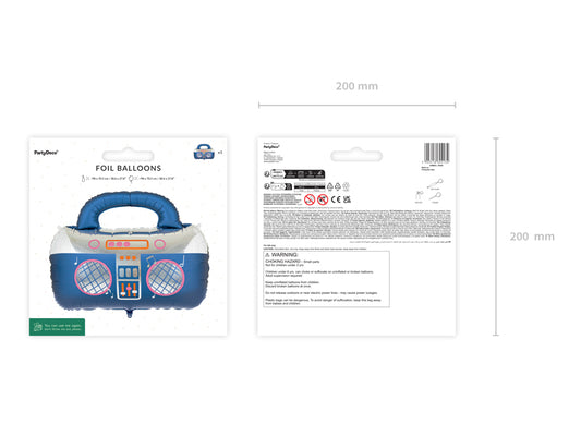 Ballon Boombox Alu bleu marine (98 x 70,5 cm)