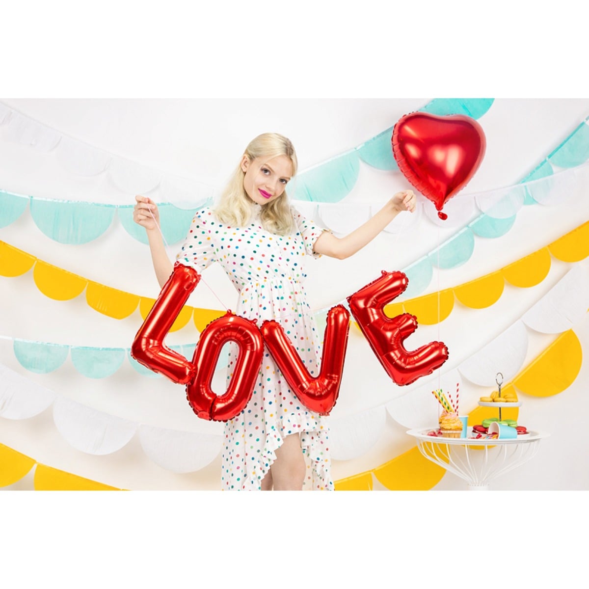 Ballon alu - Love Rouge