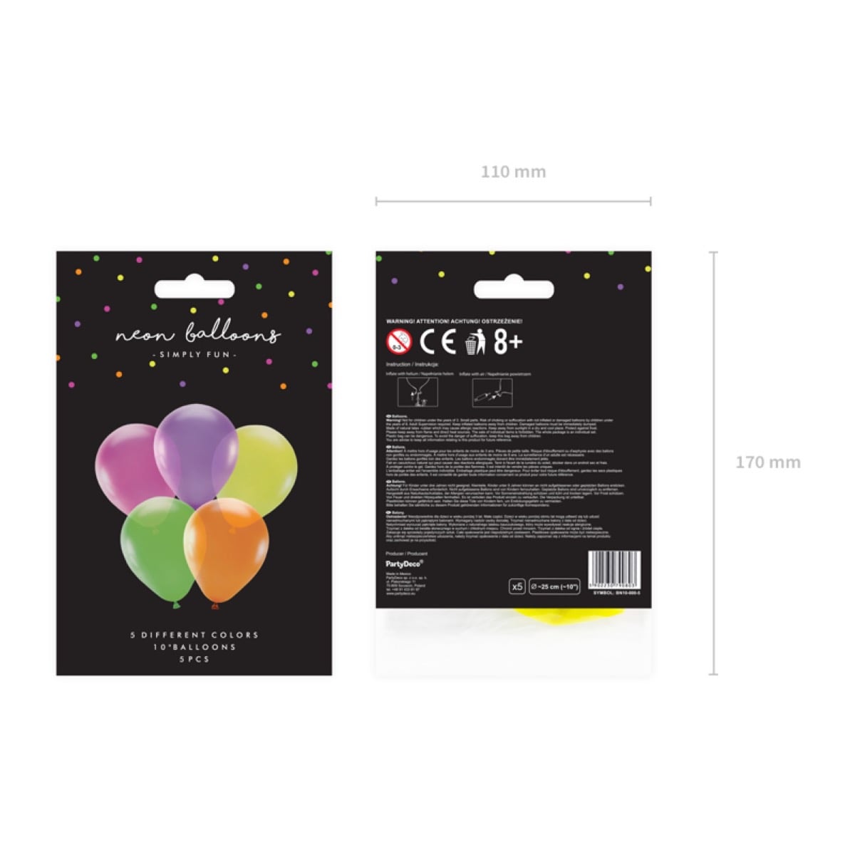 Ballons Neon 25cm (5pcs)