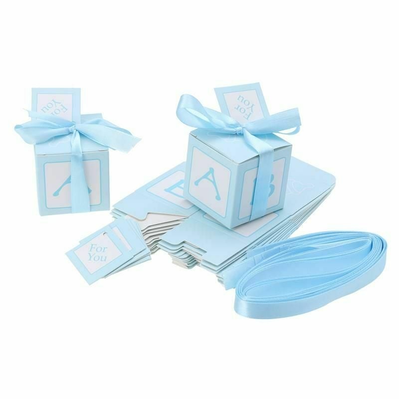 Boite à dragées "Baby" - bleu (10pcs)