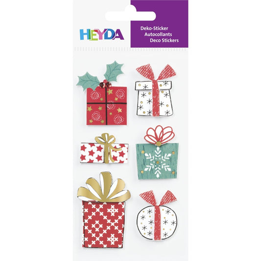 Autocollants 3D - Cadeaux (6pcs)
