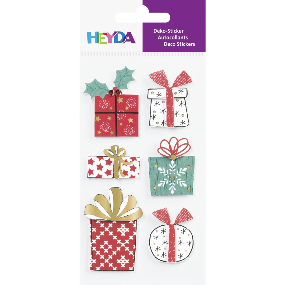 Autocollants 3D - Cadeaux (6pcs)