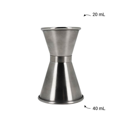 Double verre doseur à cocktail 20/40 ML en inox
