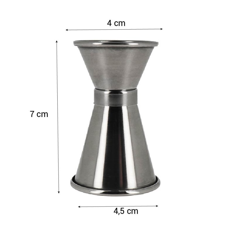 Double verre doseur à cocktail 15/30 ML en inox