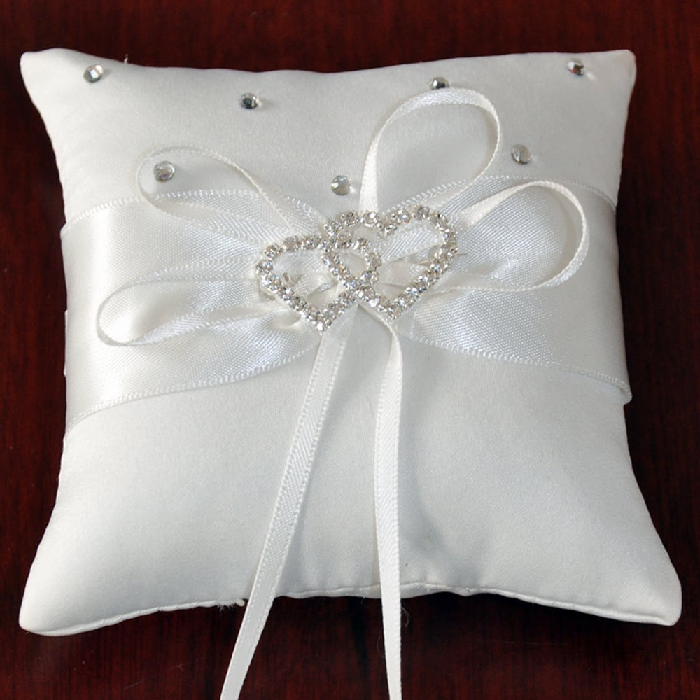 Coussin pour alliances - Coeur entremêlés