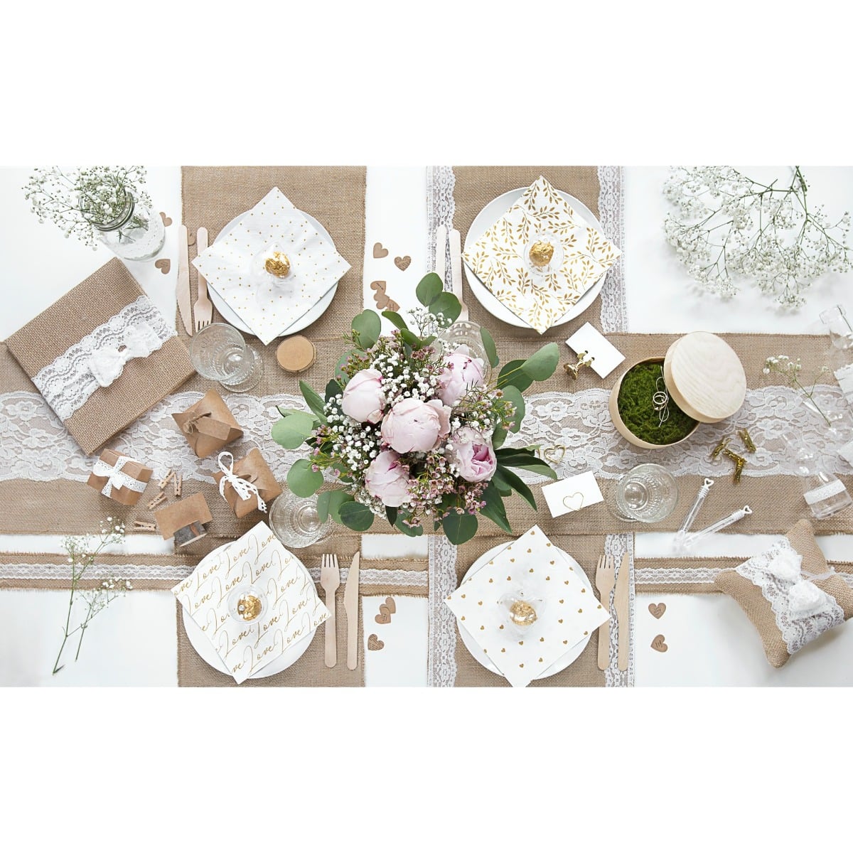Couverts en bois - Naturel (18pcs)