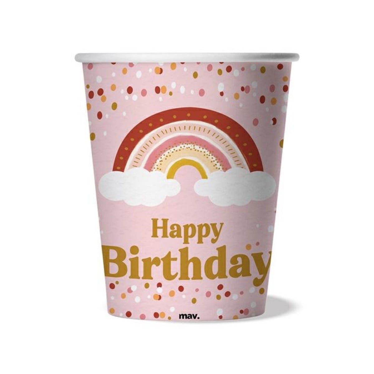 Gobelets Happy Birthday Arc-en-ciel (8pcs)