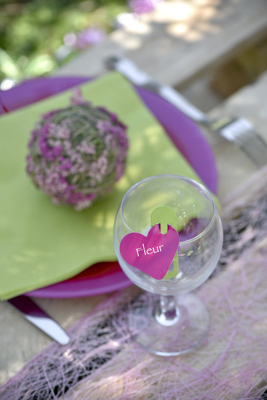 Etiquette coeur - Blanc (10pcs)