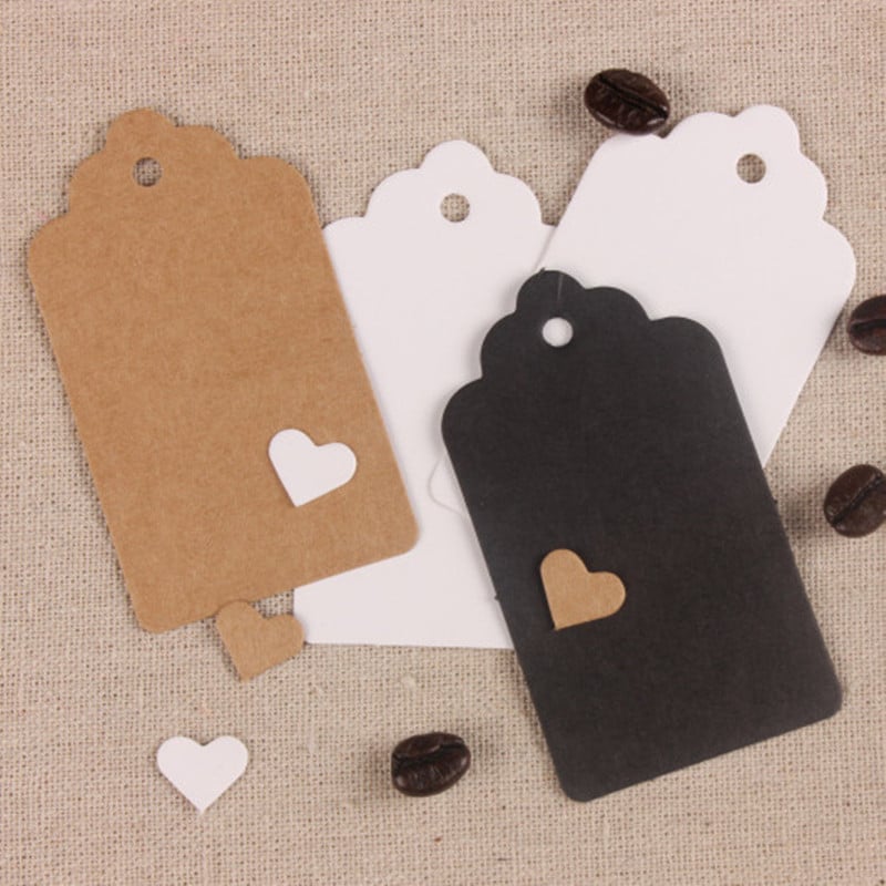 Etiquettes rectangle - Naturel (50pcs)