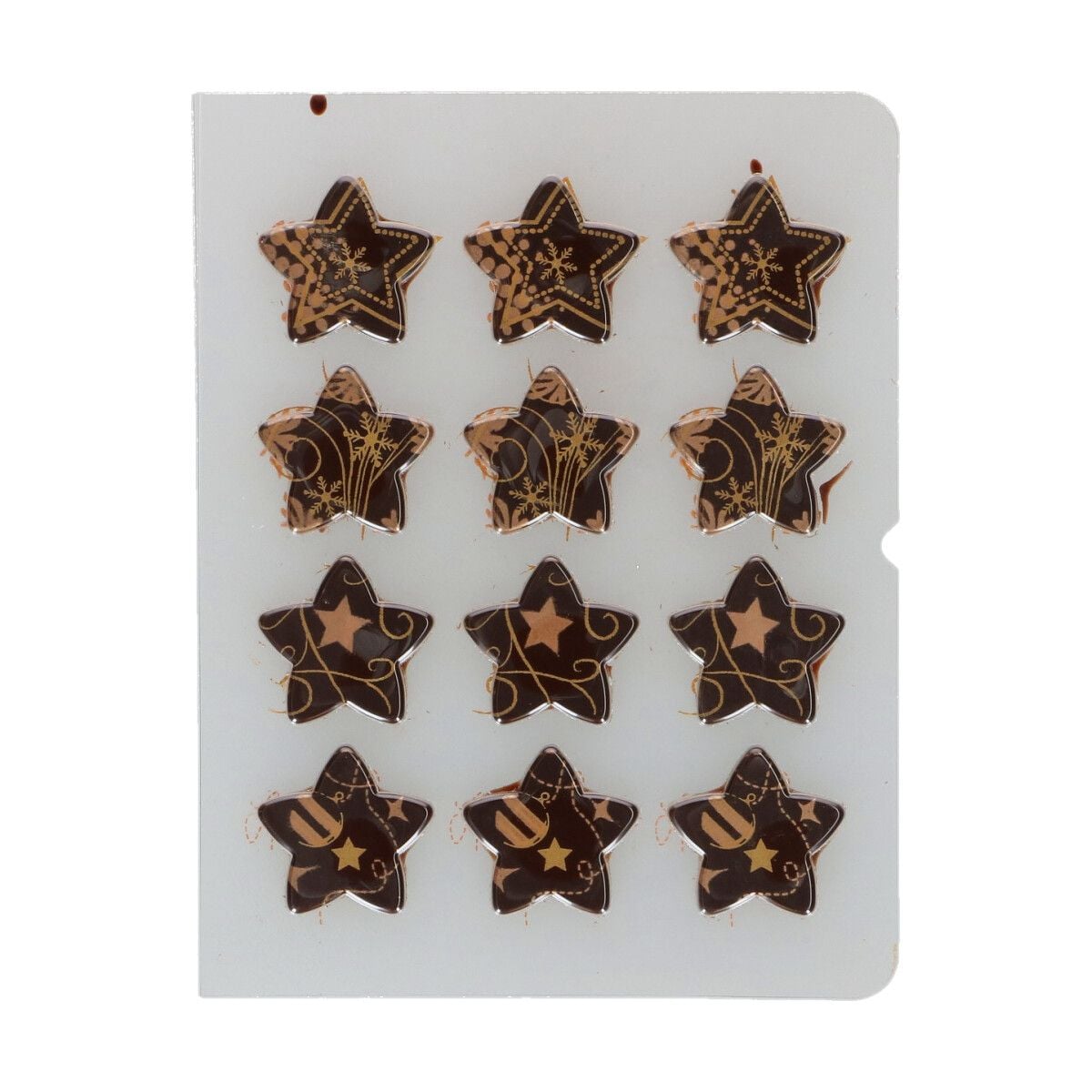 Décorations en chocolat - Etoiles (12pcs)