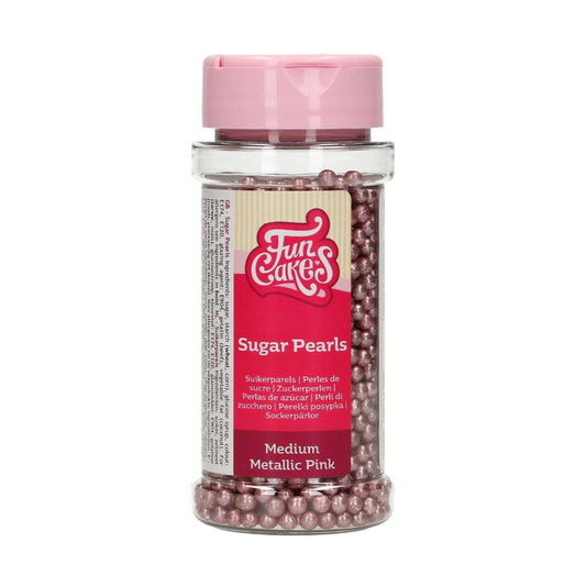 Perles en sucre Rose métallisé (80g)