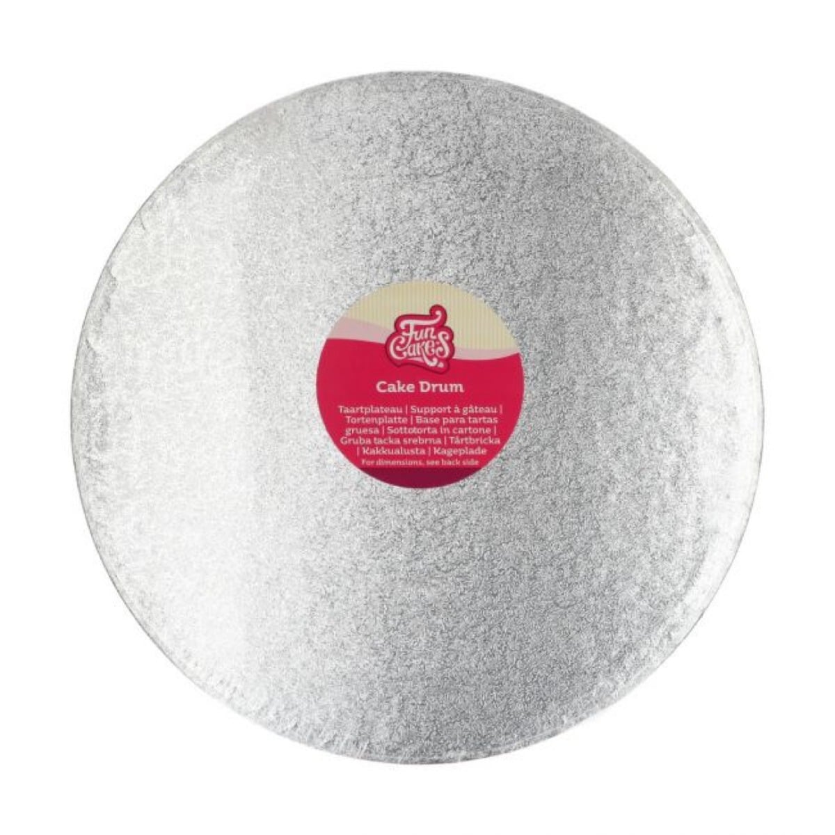 Plateau épais - Rond argenté 33cm