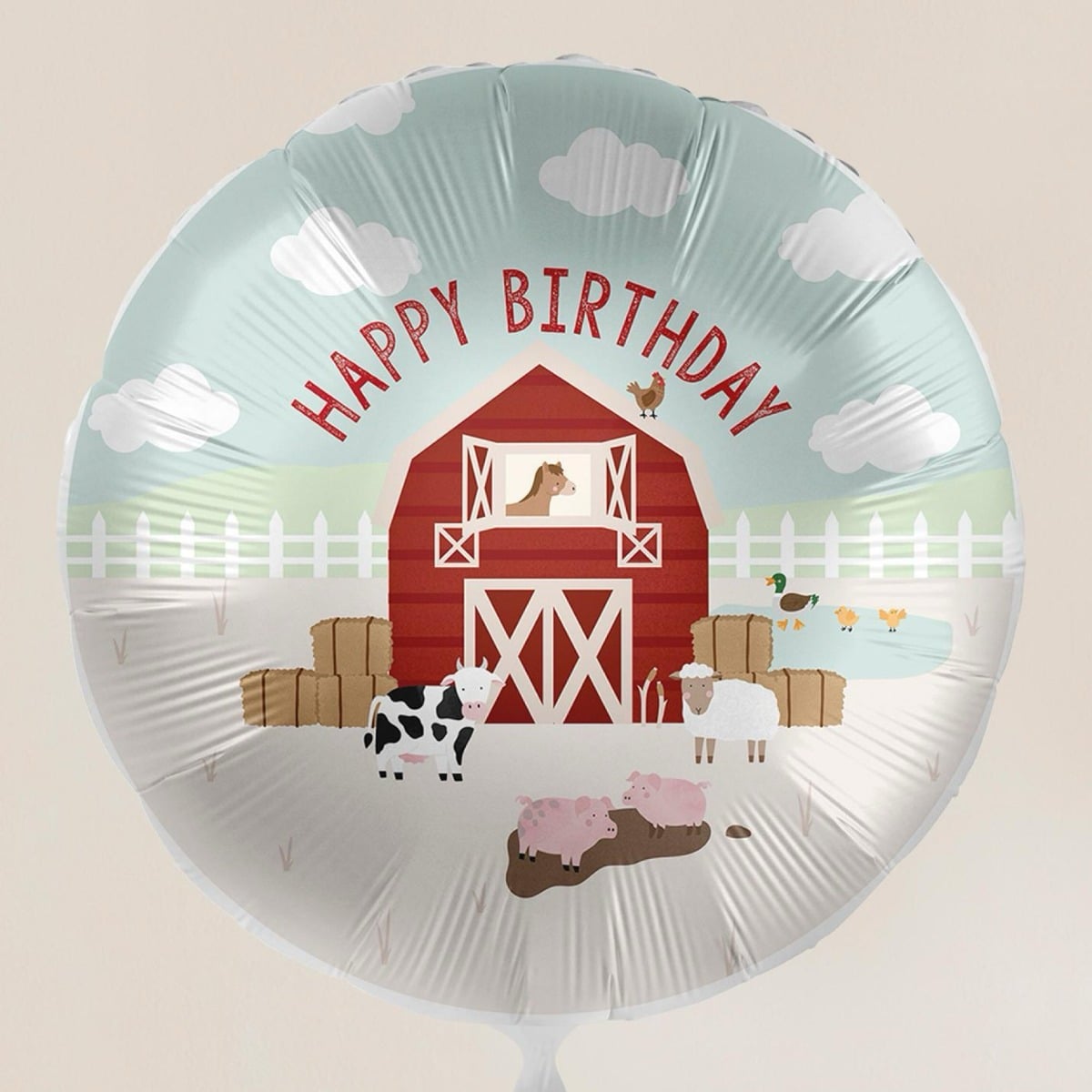 Ballon Alu - Happy Birthday Ferme