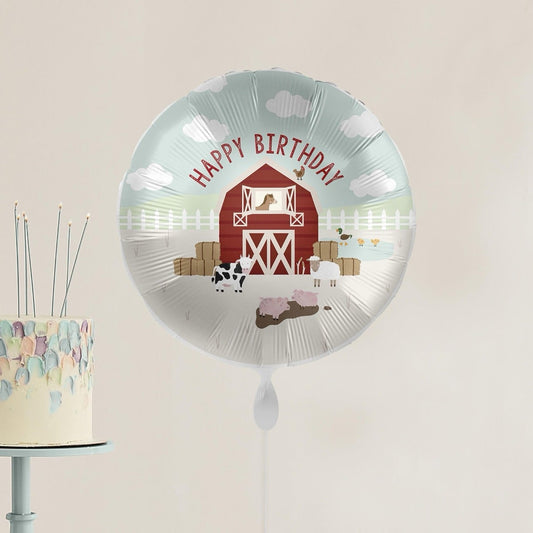 Ballon Alu - Happy Birthday Ferme