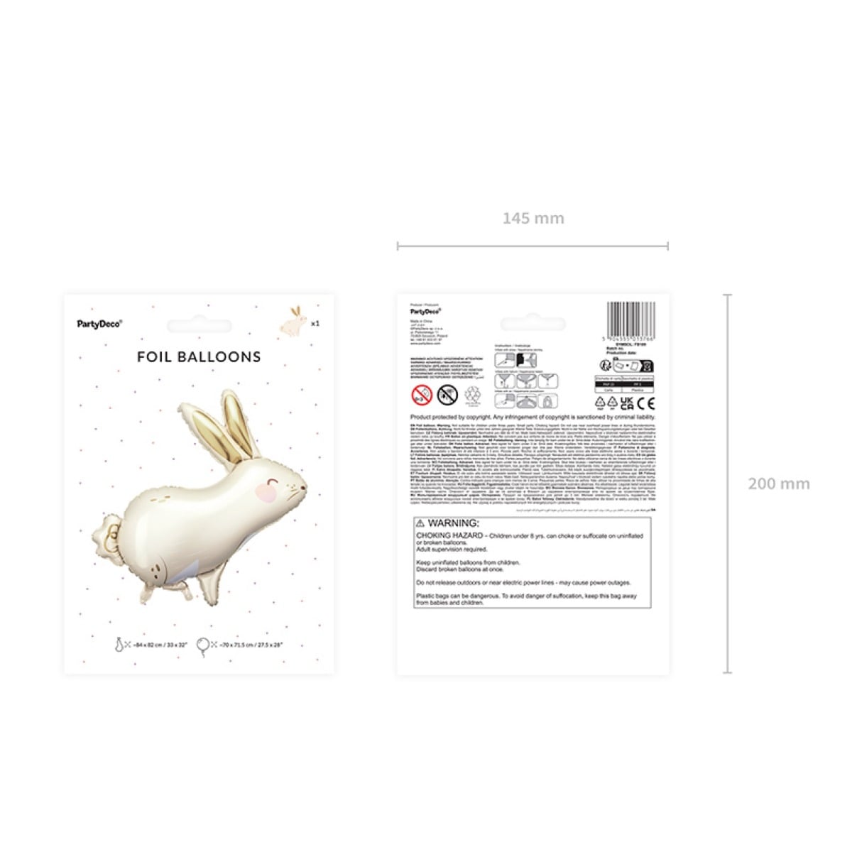 Ballon Alu - Adorable Lapin