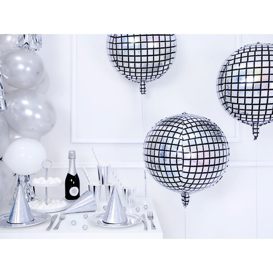 Ballon alu - Boule disco (40cm)