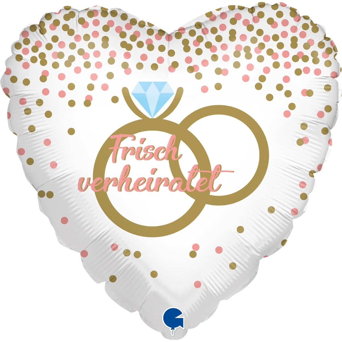 Ballon Alu Coeur - Frisch Verheiratet (46cm)
