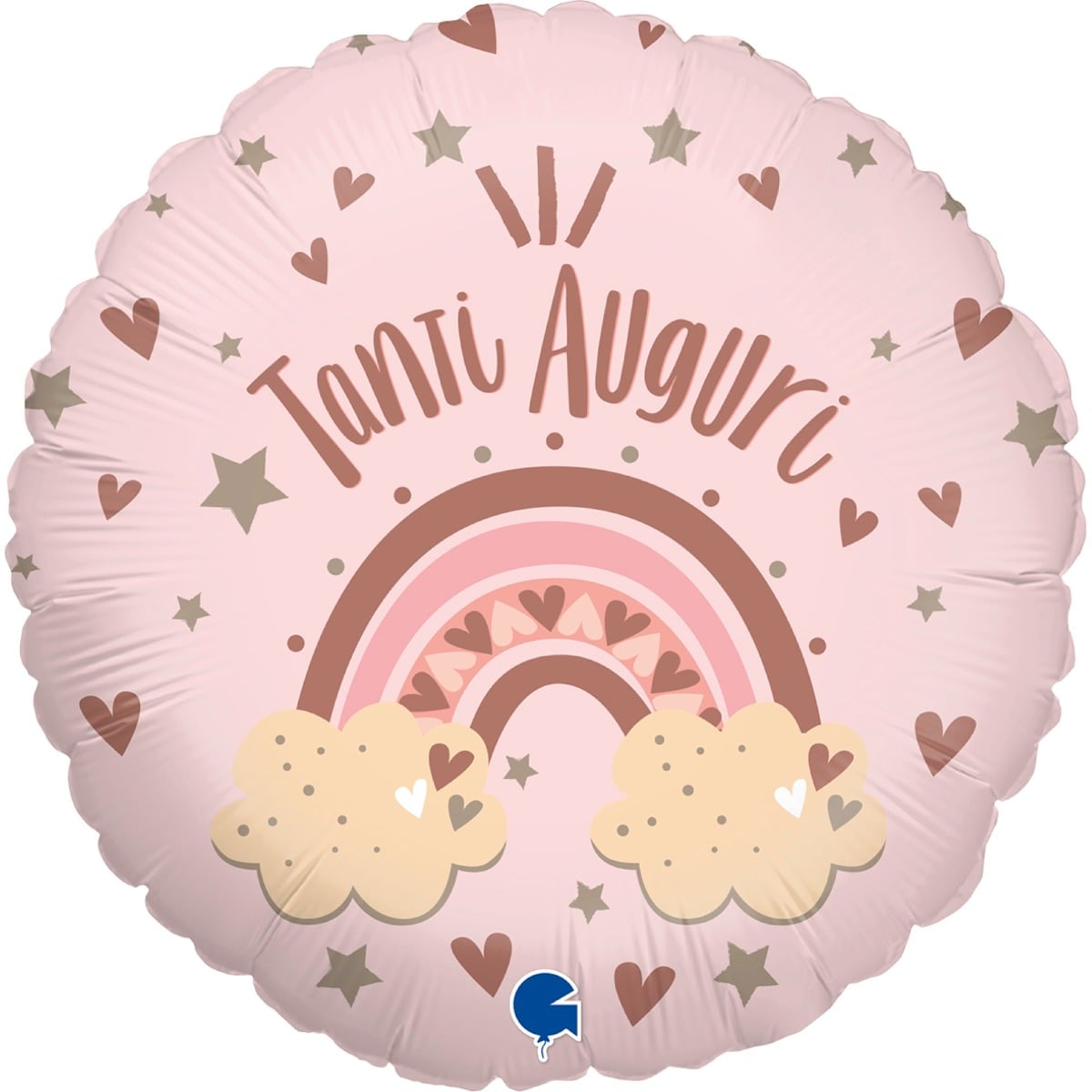 Ballon Alu - Arc-en-ciel Tanti Auguri (46cm)
