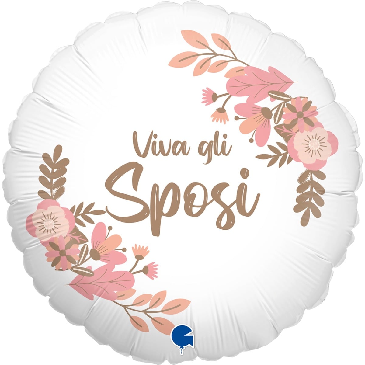 Ballon Alu Rond - Viva gli Sposi (46cm)