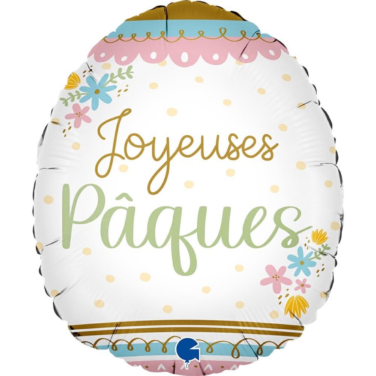 Ballon alu - Oeuf Joyeuses Pâques