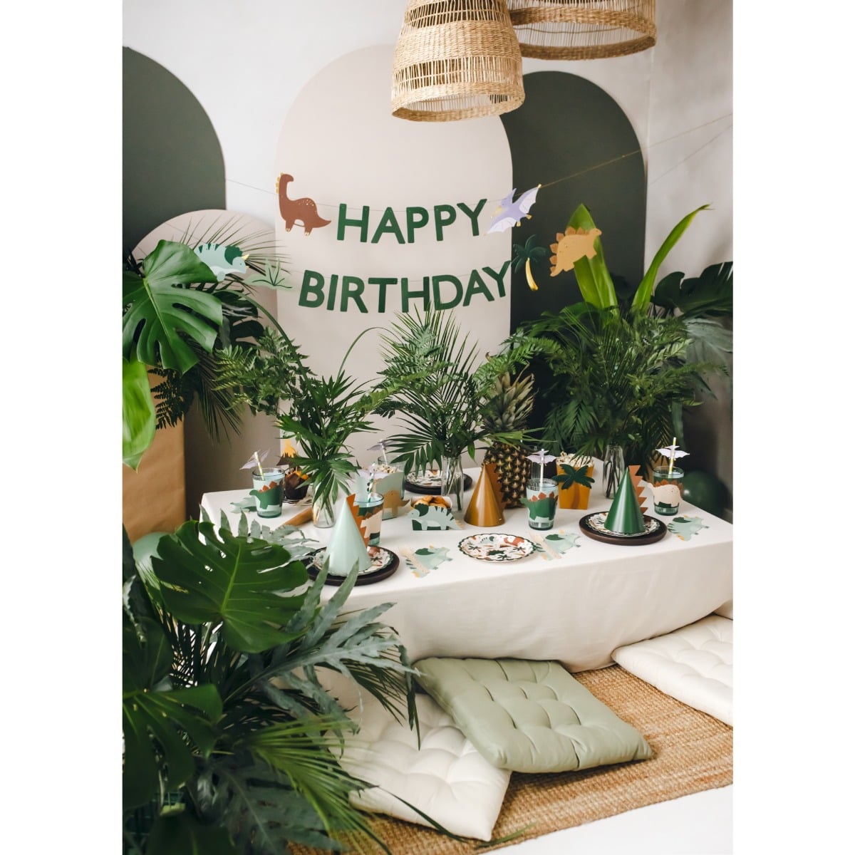 Guirlande Happy Birthday Dinosaure