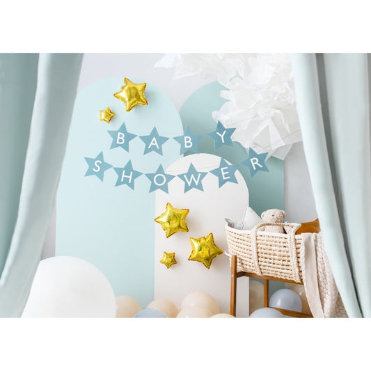 Guirlande - Baby Shower Etoiles bleu