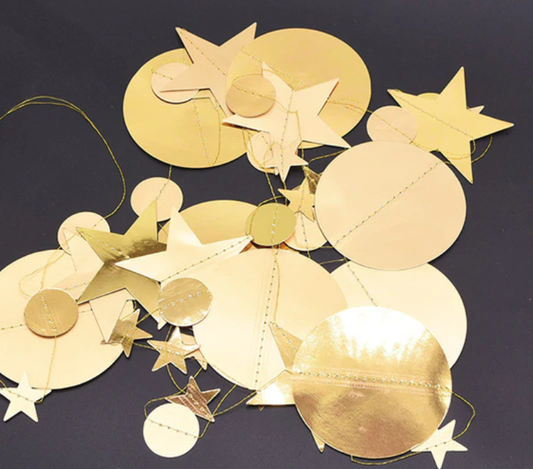 Guirlande "Ronds et Etoiles" - Or