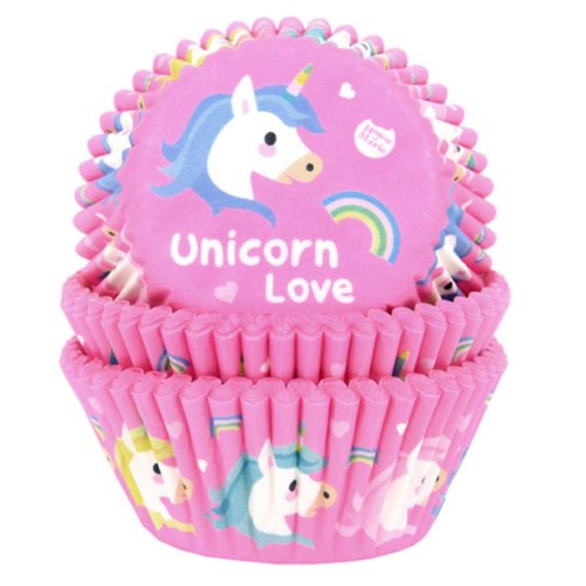 Caissettes à cupcakes - Licorne Rose (50pcs)