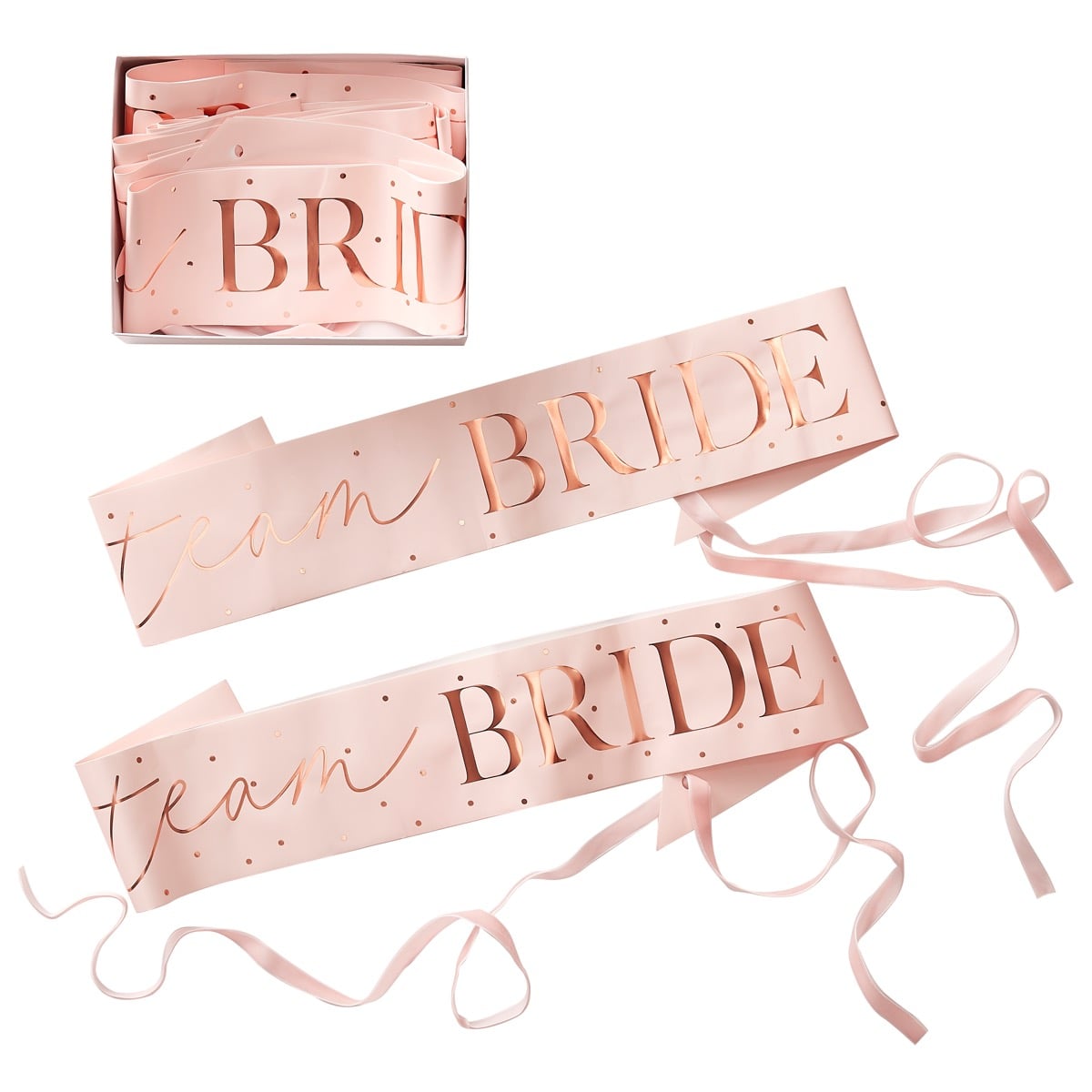 Echarpes "Team Bride" Rosegold (6pcs)