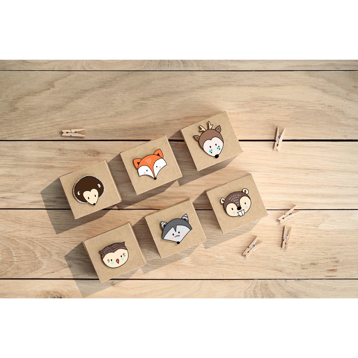 Mini Pincettes - Naturel (20pcs)