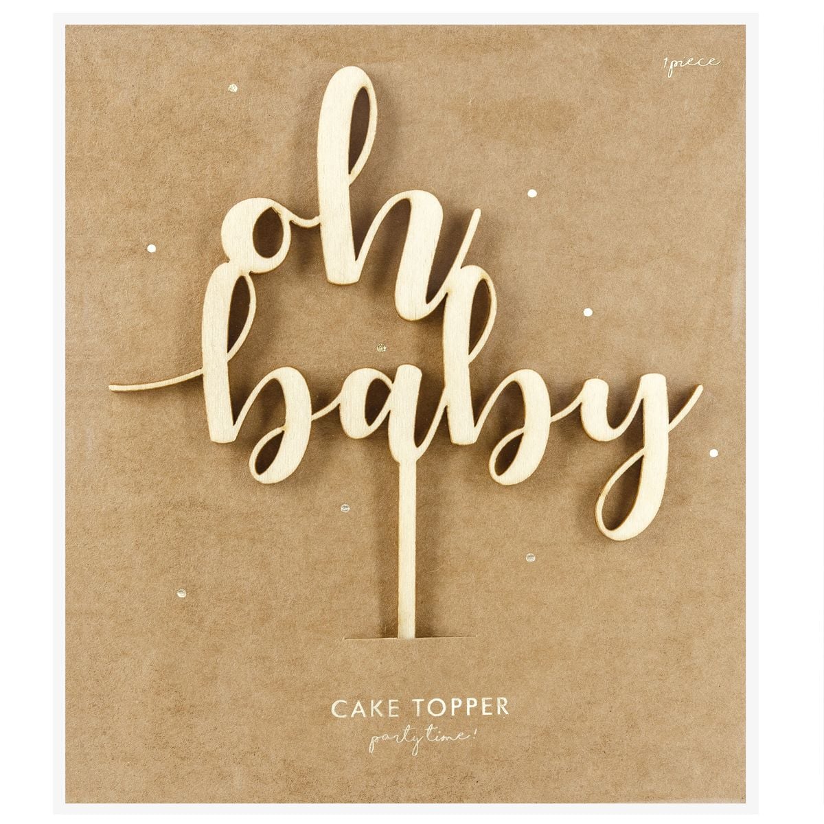 Cake Topper Oh Baby en bois